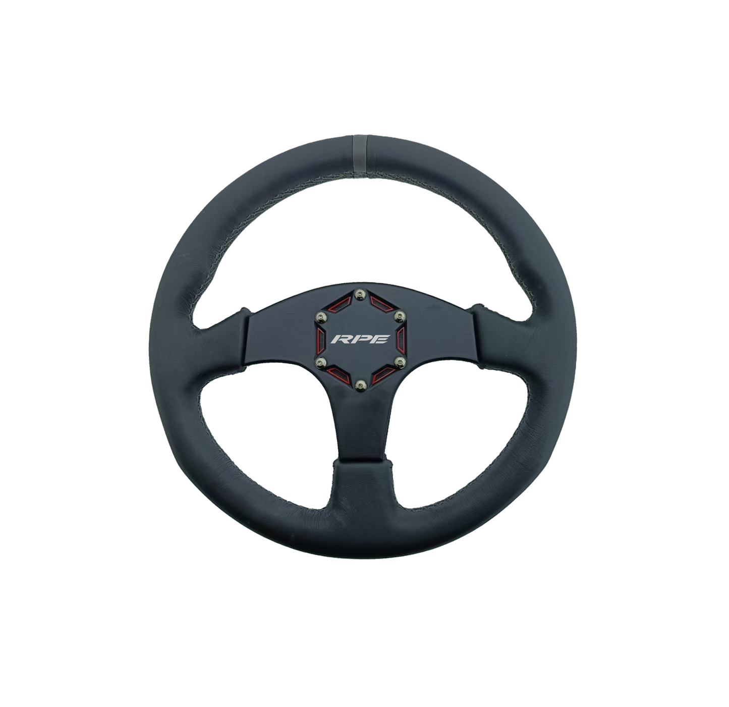 RPE Reflex Universal Extreme Leather UTV Round Type Steering Wheel