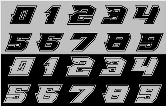 Racing Number Decals - Baja Racers