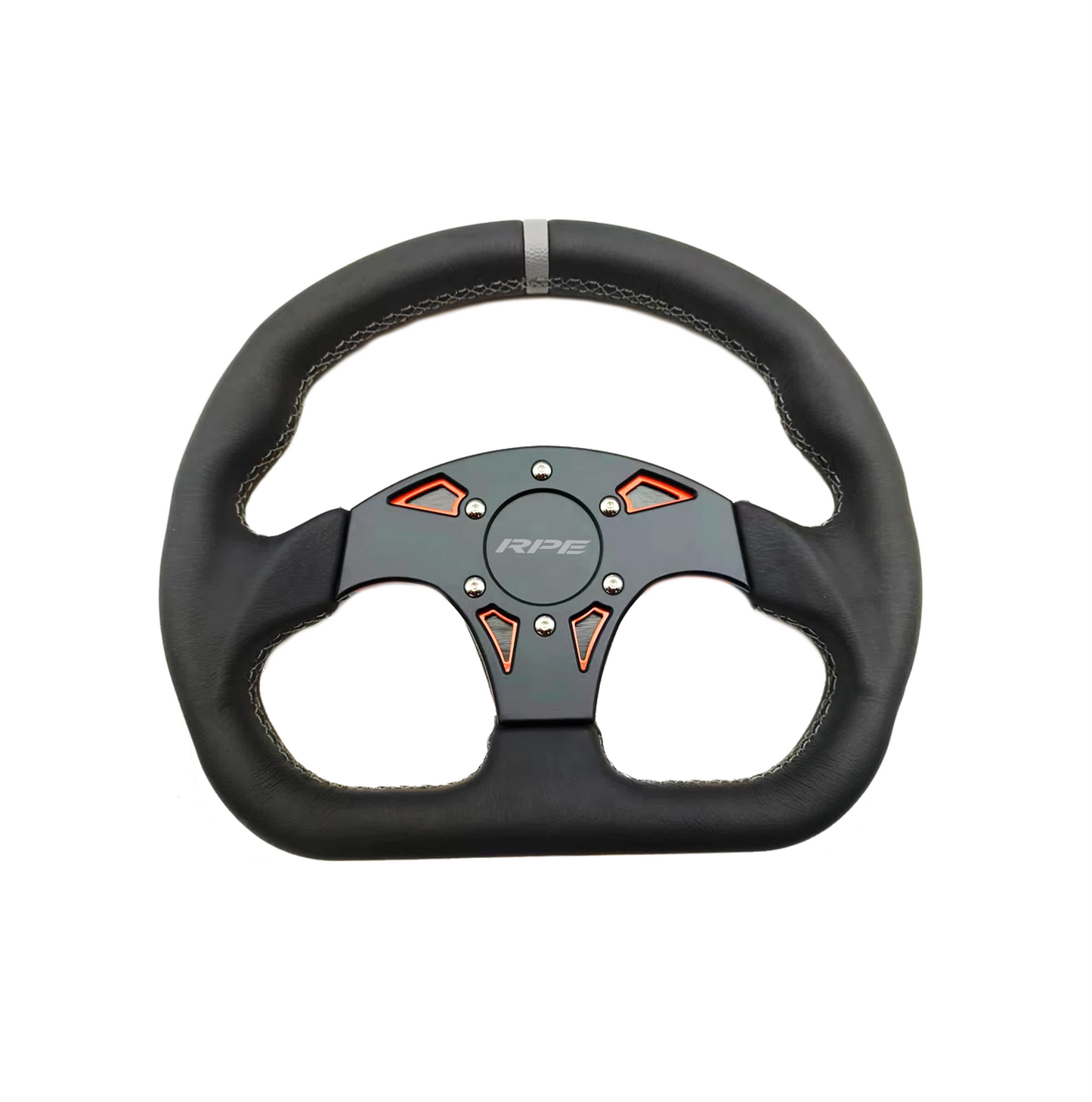 RPE Reflex Universal Viking Leather UTV D Type Steering Wheel