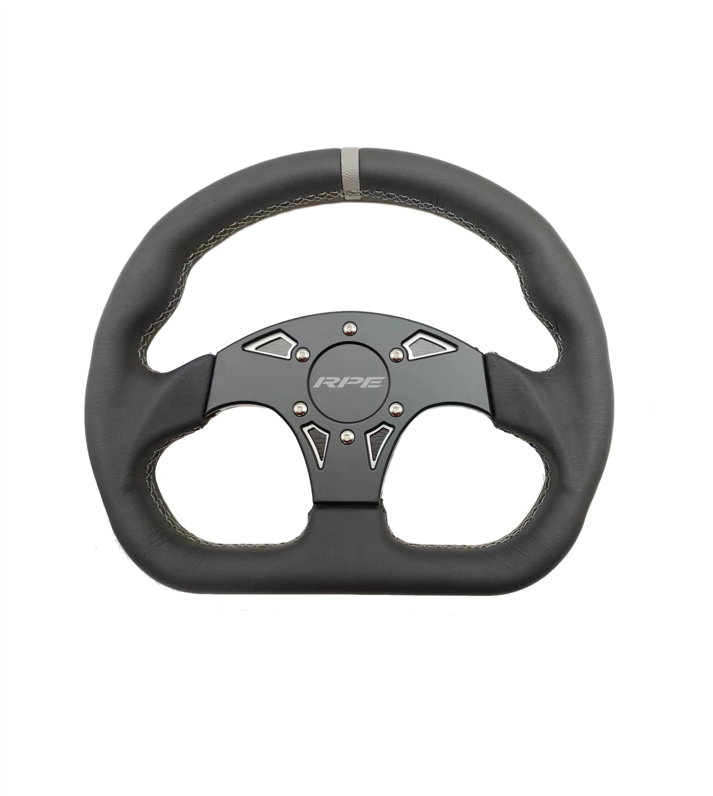 RPE Reflex Universal Viking Leather UTV D Type Steering Wheel